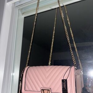 Victoria's Secret Blush Quilted Crossbody Bag